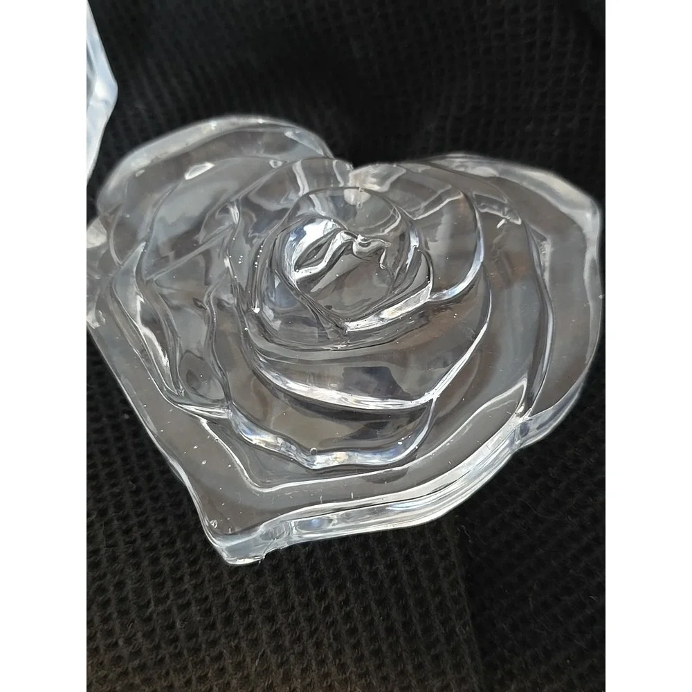 Handmade Resin Heart Shaped Trinket Box With Lid‎ Clear 771